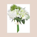 Fleur bouquet blanc rose euca hortensia