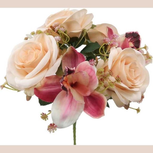 Fleur bouquet rose orchidee coloris peche rose