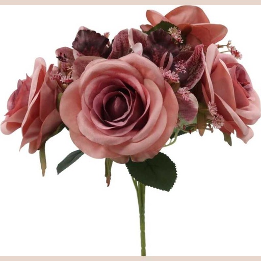 Bouquet de fleurs coloris violine rose orchidee
