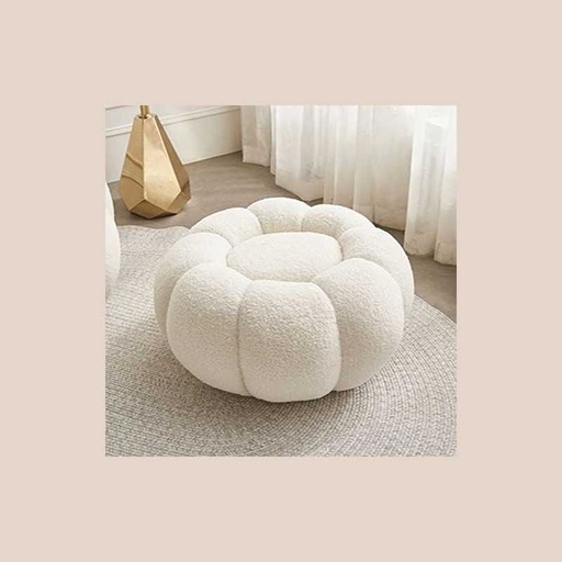 Pouf "jema" blanc
