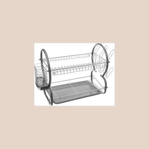 Egouttoir 2 niveaux en metal chromé