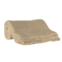Plaid 140x220 frange travertine  gaze de coton celestia