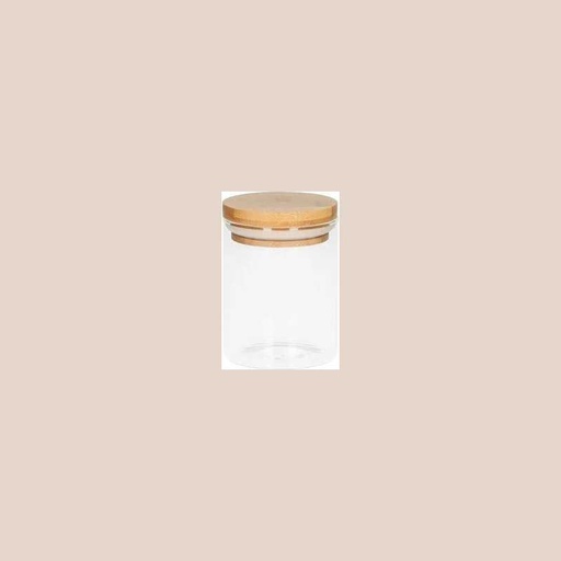 Bocal en verre et bambou  380 ml