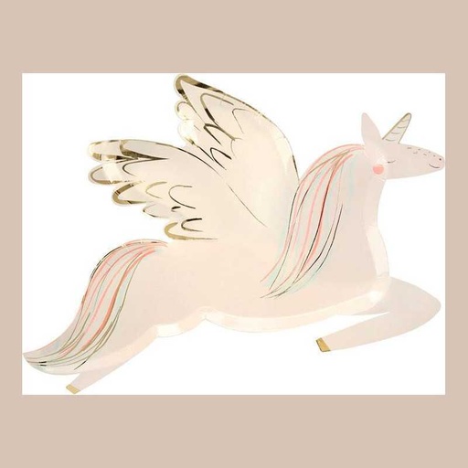 Assiette licorne x10