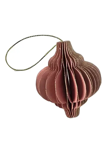 Suspension pap rose- 6x6x7cm