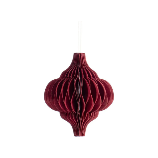 Lanterne pap-16x16x20 rouge