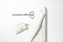Papier cadeaux marbre blanc feuille d'or