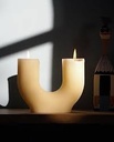 Bougie cire 15x5x15 -beige