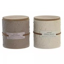 Bougie cire 9x9x10 300 gr, avec couvercle 2 mod.
