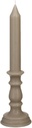 Bougie cire 7x7x18 -gris