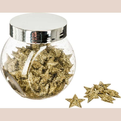 Accessoire bocal deco paillette d 2cm or
