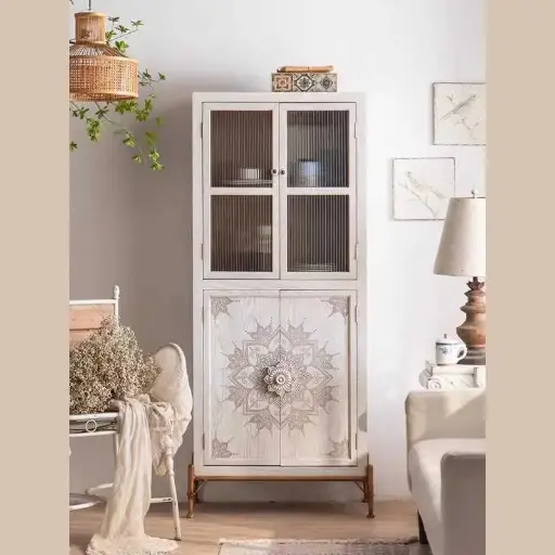 Vaisselier vision - "mandala blanc"