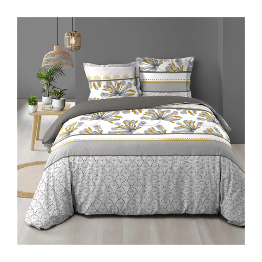 Parure 3 pieces 240 x 220 cm imprime 57 fils casablanca