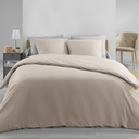 Parure 3 p. 240 x 220 cm percale uni 78 fils loumea lin/blanc