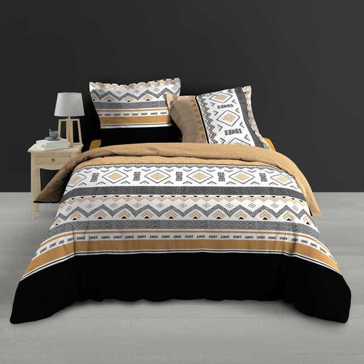 Parure 3 p. 240 x 220 cm percale imp. 78 fils allover astraline