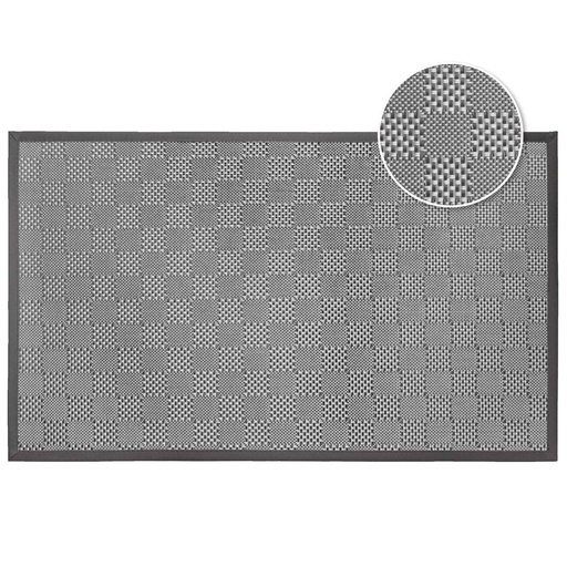 Tapis rectangle 45 x 75 cm pvc tisse simeo taupe