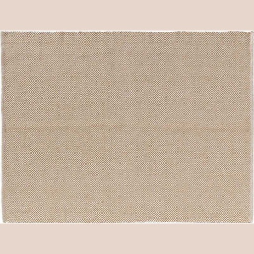 Tapis rectangle 120 x 170 cm jute coton uni blanc