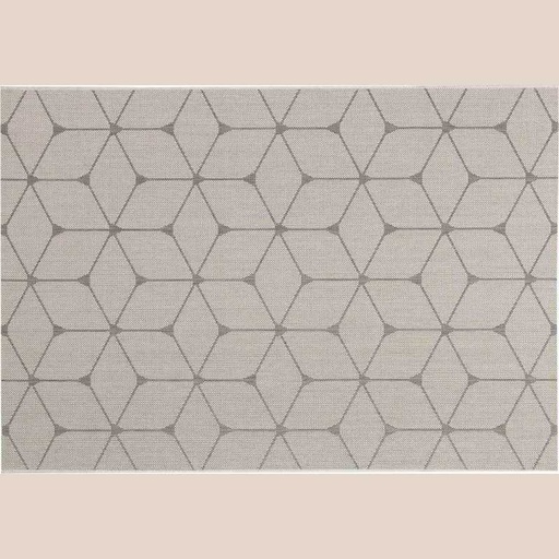 Tapis rectangle 120 x 170 cm tisse plat hexagon
