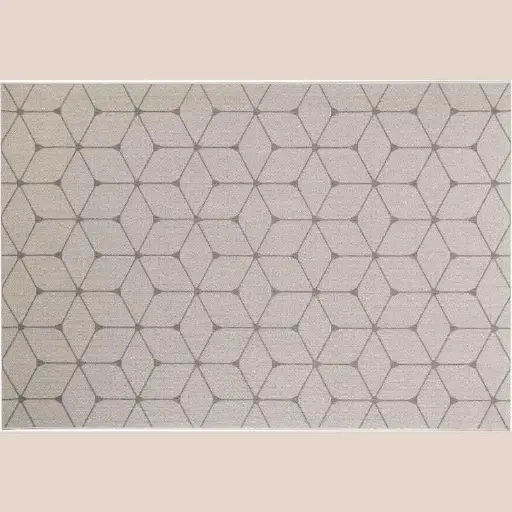 Tapis rectangle 160 x 230 cm tisse plat hexagon