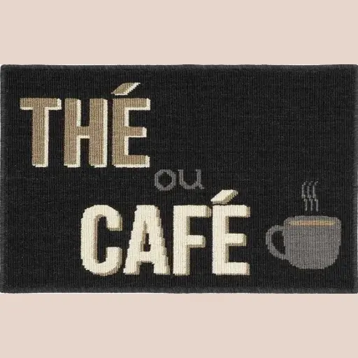 Tapis rectangle 50 x 80 cm bouclette breakfast