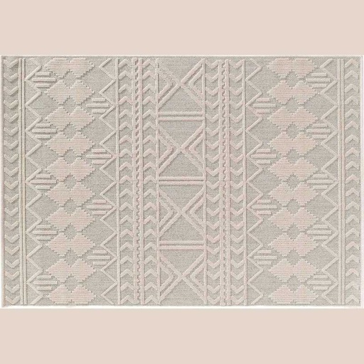 Tapis rectangle 120 x 170 cm tisse plat relief valam
