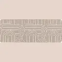 Tapis rectangle 45 x 120 cm tisse imprime modul blanc