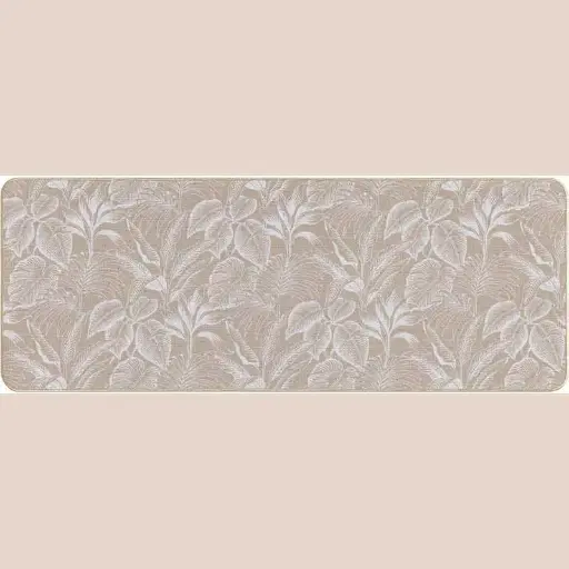 Tapis rectangle 45 x 120 cm tisse imprime stylis blanc