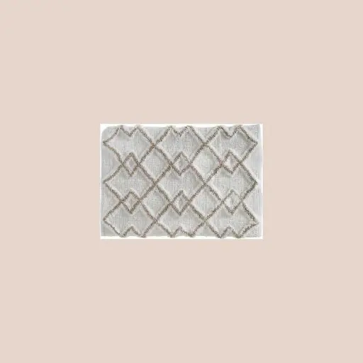 Tapis coton ethnic 50x75 taupe