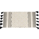 Tapis agadir coton/autres fibres 45x90 cm - noir/ blanc