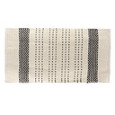 Tapis saint leu coton/autres fibres 45x90 cm - naturel/noir