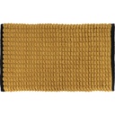 Tapis polyester/coton bicolore 45x75 cm - ocre/noir