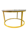 Table  perle métal et marbre - pandora