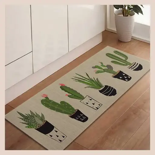 Tapis 50x120 impression jute / cactus 