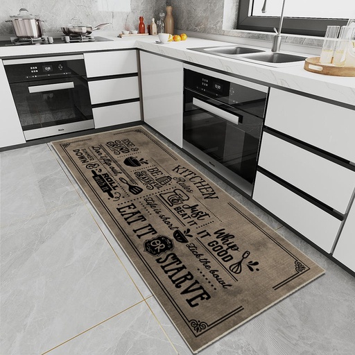 Tapis 50x120 impression jute "strates"