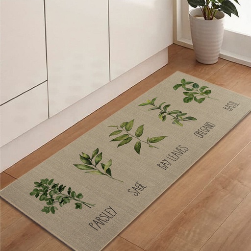 Tapis 50x120 impression jute "folia"