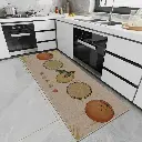Tapis 50x120 impression jute "citron"