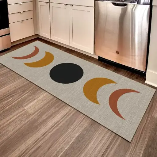 Tapis 50x120 impression jute "boho"