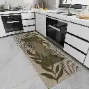 Tapis 50x120 impression jute " boho green"