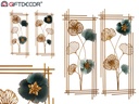 Panneau vertical avec fleurs