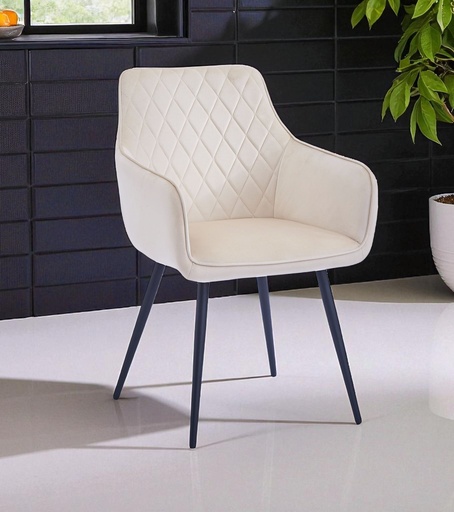 Chaise de salle à manger Velours Roxanne Beige