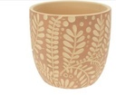 Pot a fleur ceramique orange branche