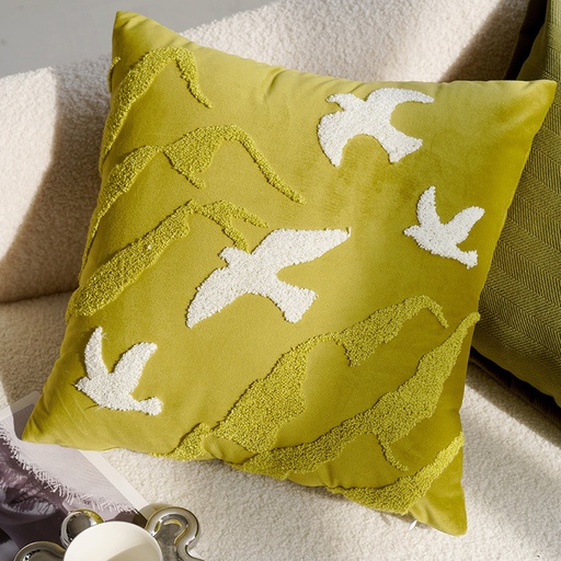 Coussin séréna green 45x45cm
