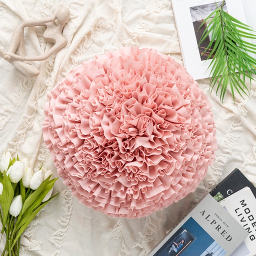 Coussin mélina rose diamètre 45cm