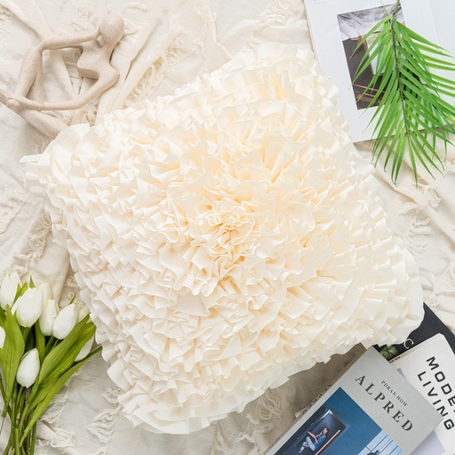 Coussin yuna blanc cassé 45x45cm