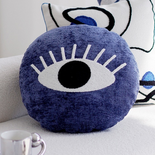 Coussin saphina bleue diamètre 45cm
