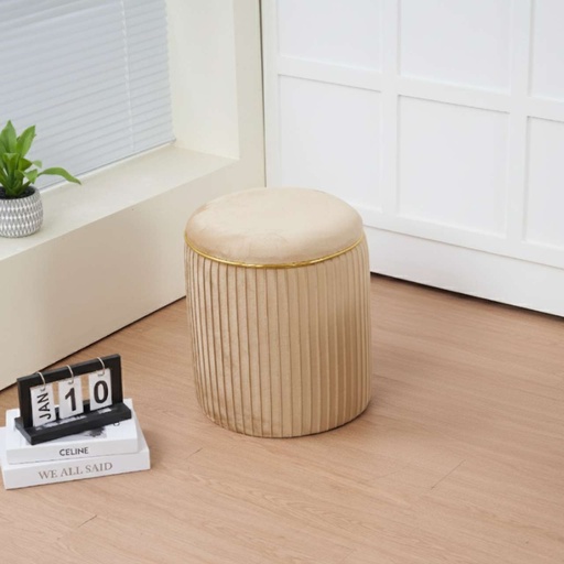 Grand pouf "Magalie" beige