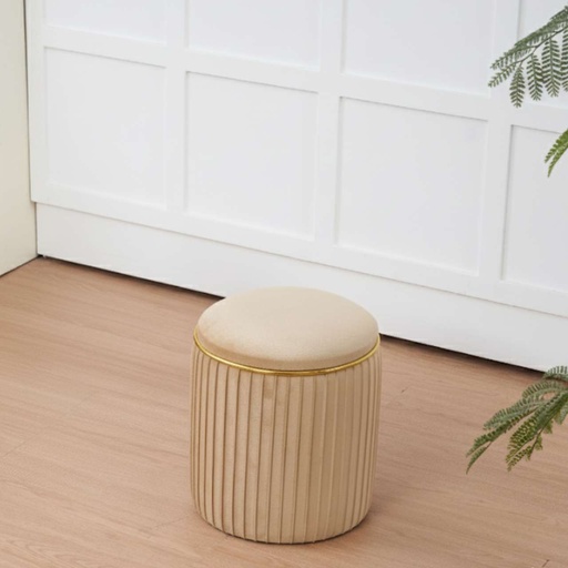 Petit pouf "Magalie" beige