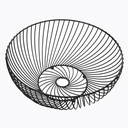 Corbeille fruits tors 30cm noi