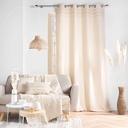 Coussin dehoussable compresse 30 x 50 cm coton jacquard+fils metallises doreline