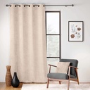Rideau a oeillets 140 x 260 cm velours chenille leo naturel